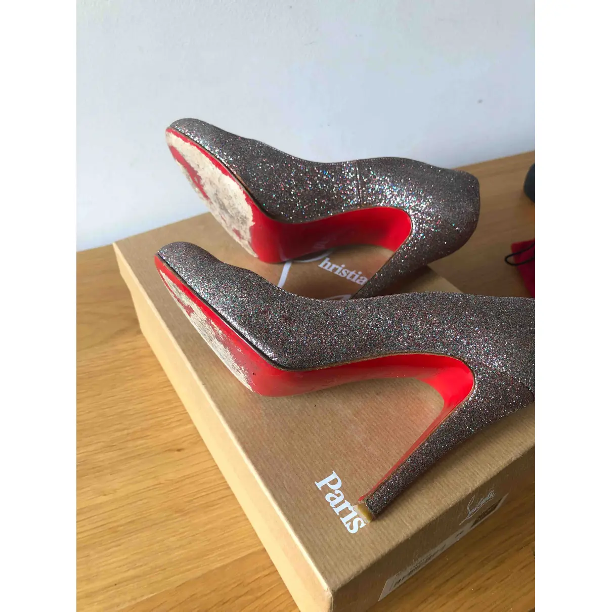 Simple pump glitter heels Christian Louboutin