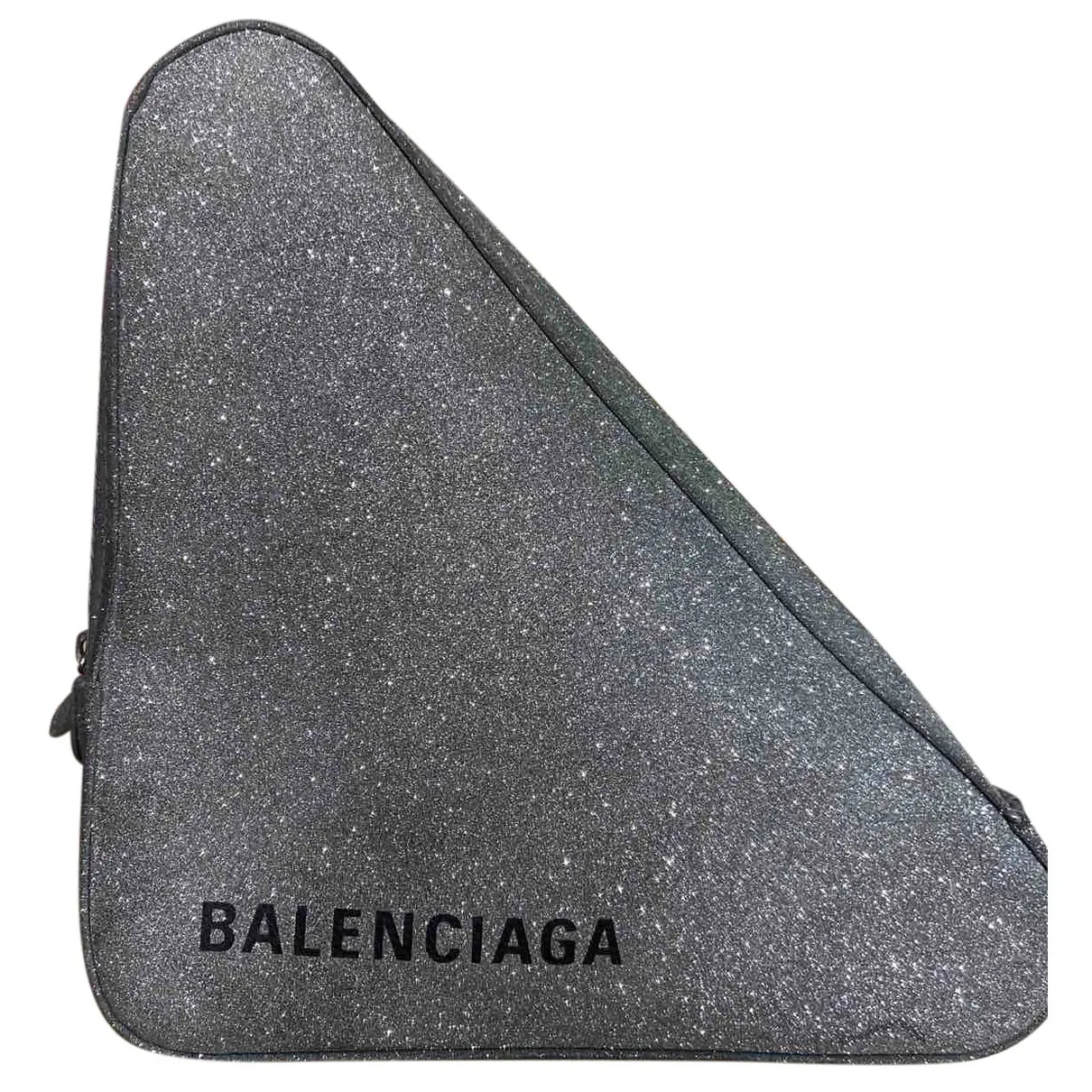 Triangle glitter clutch bag Balenciaga