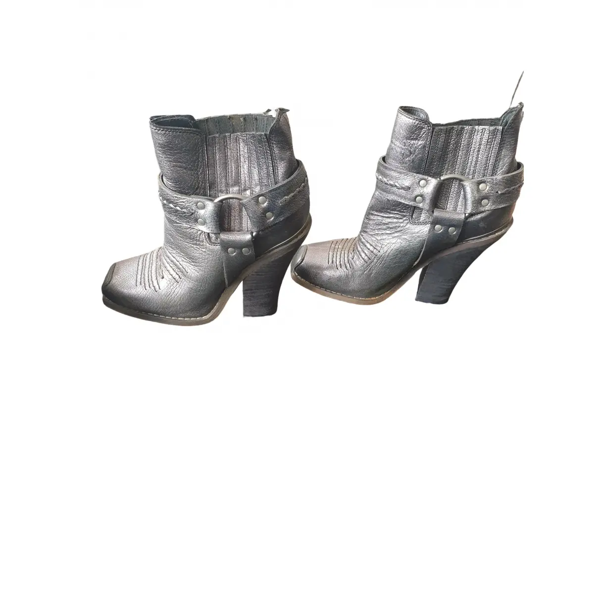 Leather buckled boots Barbara Bui - Vintage