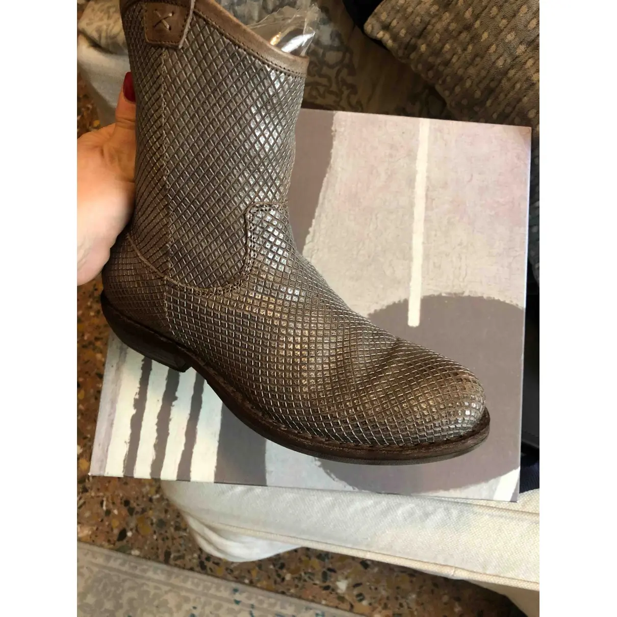 Fiorentini+Baker Leather ankle boots for sale