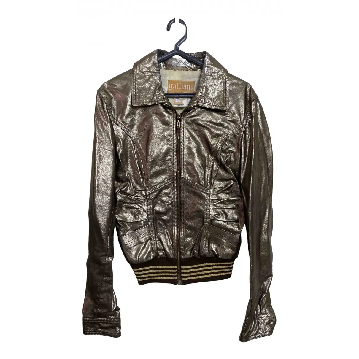 Leather jacket Galliano - Vintage