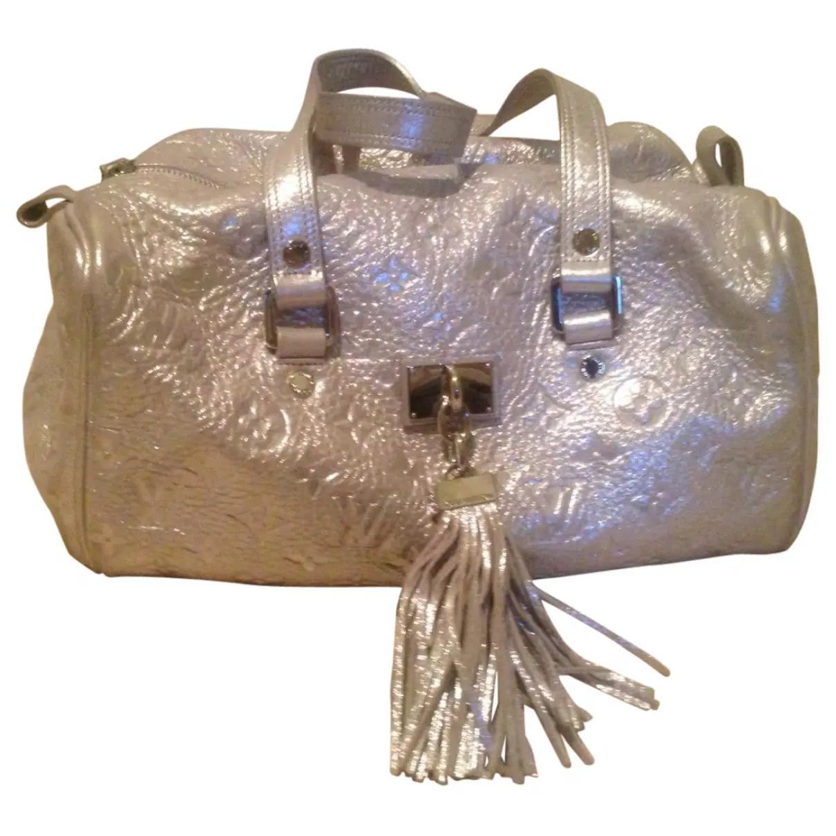 Silver Leather Handbag Louis Vuitton