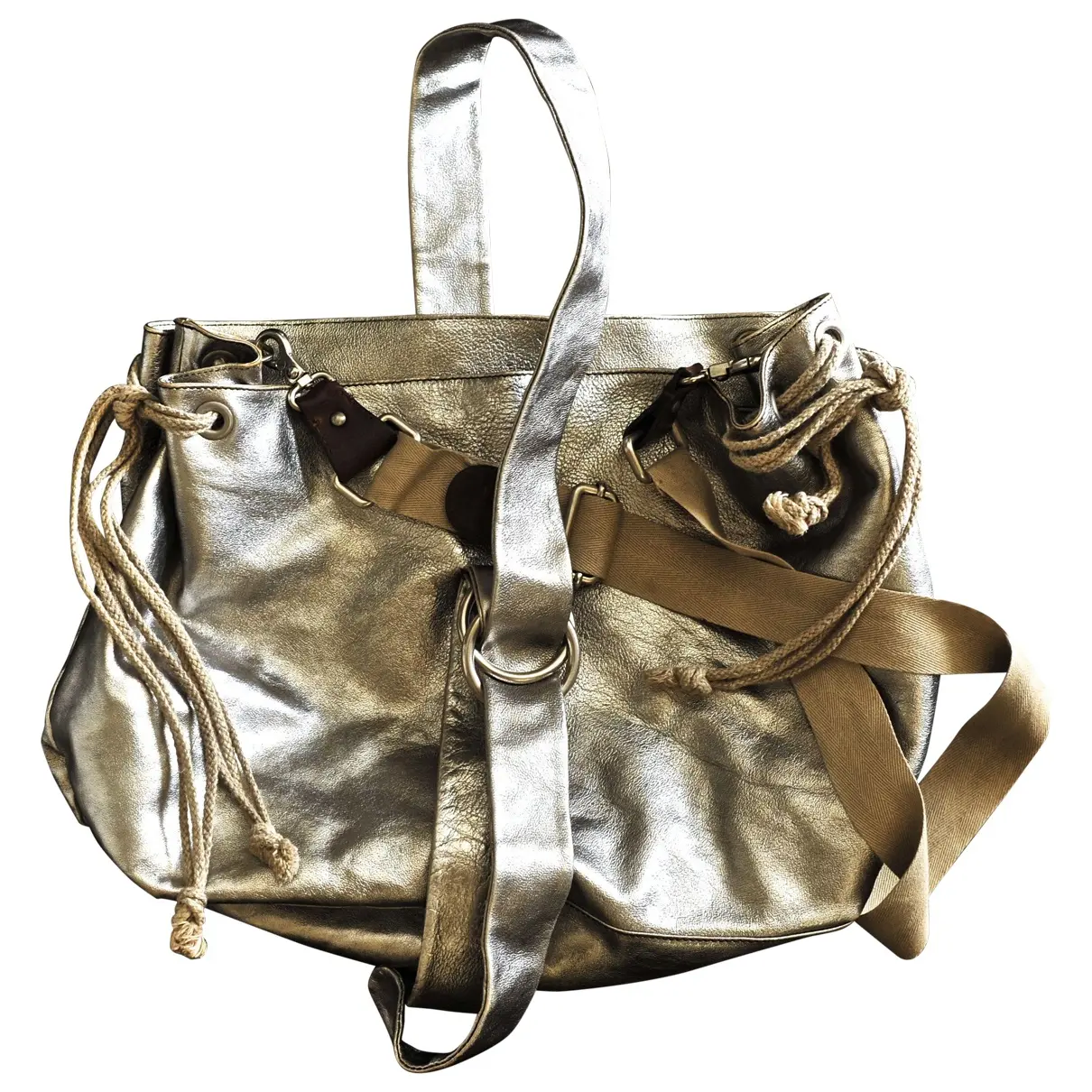 Silver Leather Handbag Marni