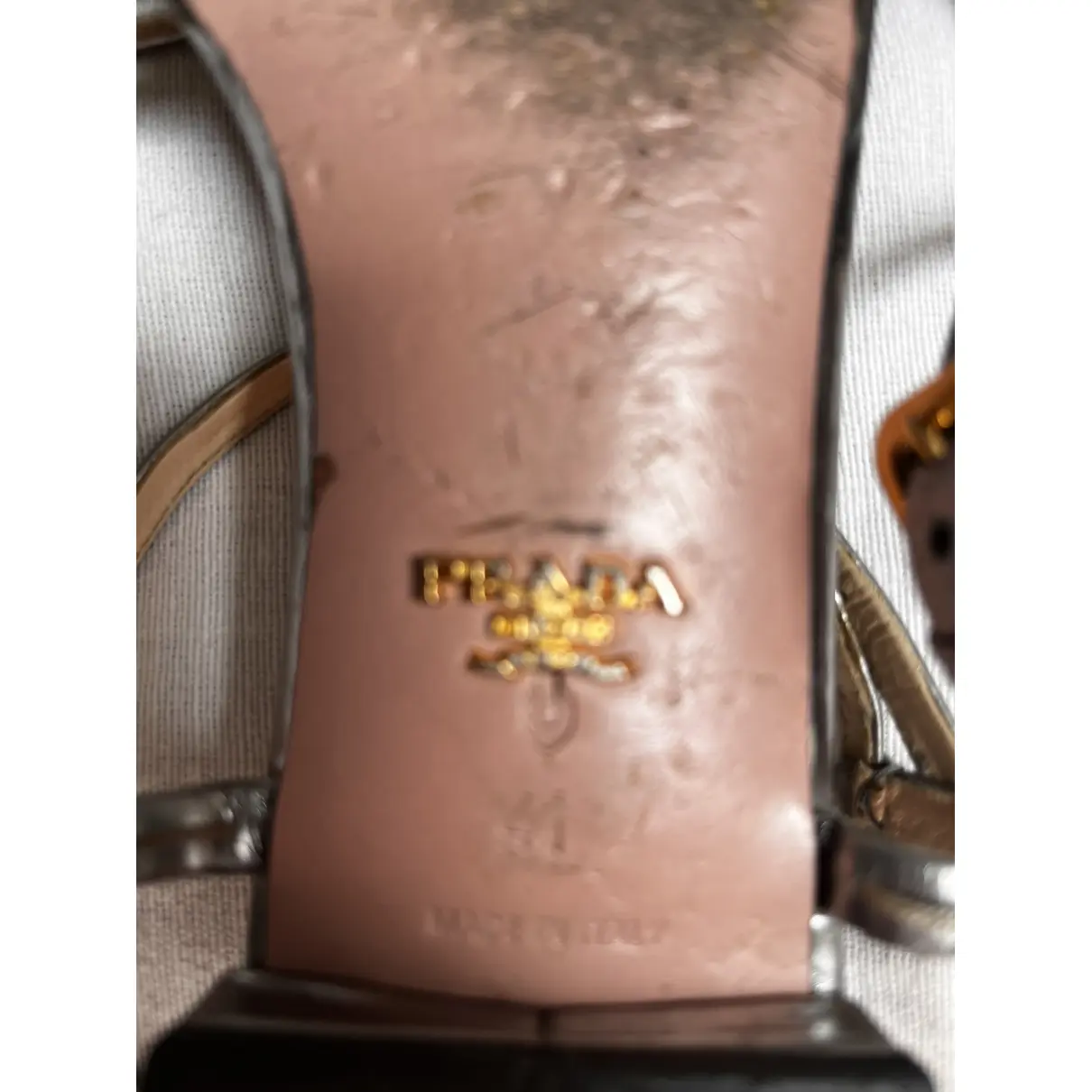 Leather flip flops Prada