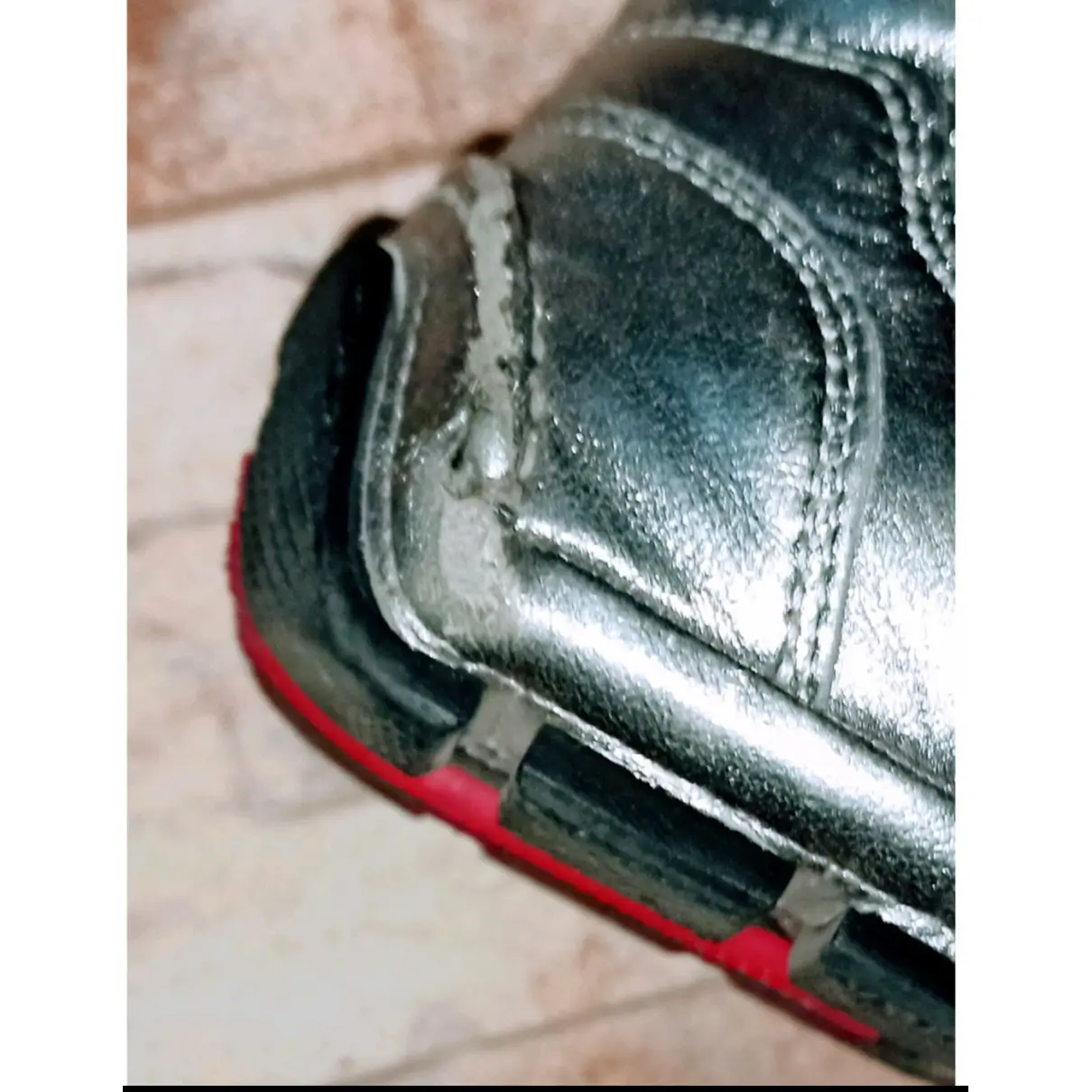 Leather low trainers Prada