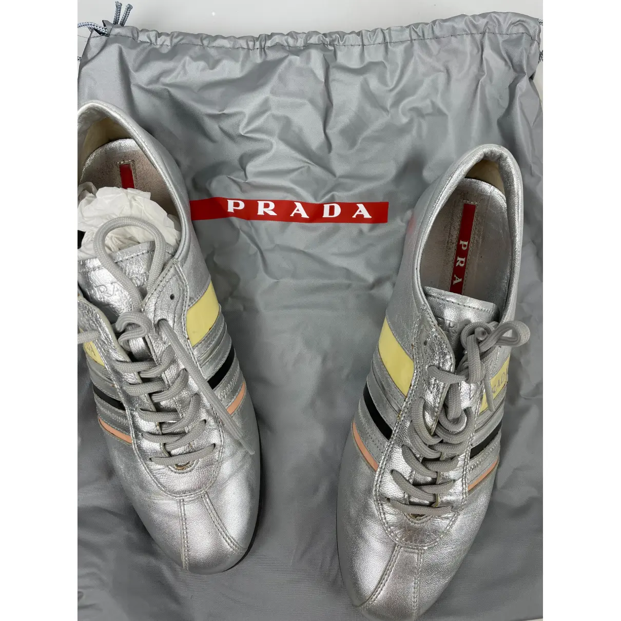 Leather trainers Prada - Vintage