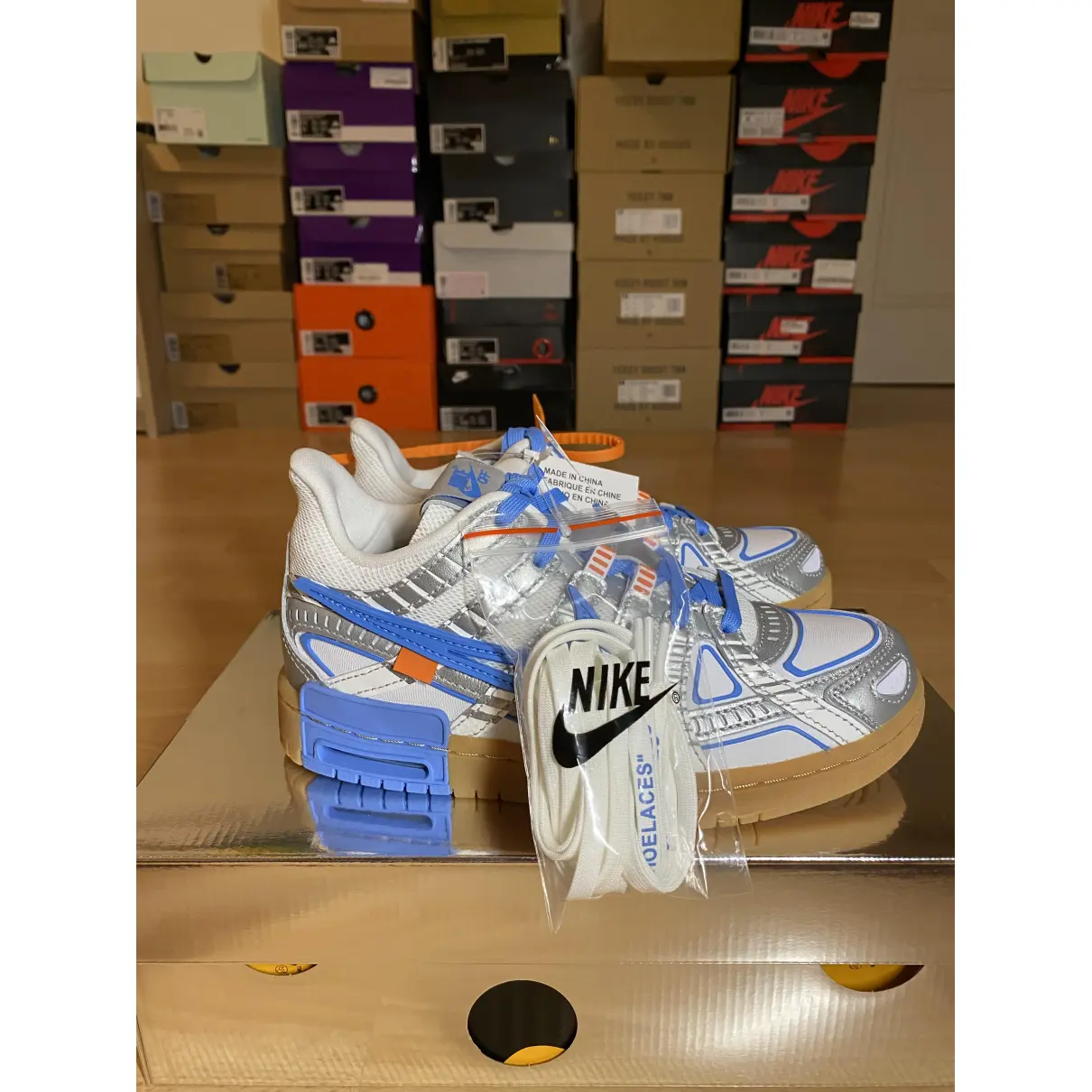 Rubber Dunk leather trainers Nike x Off-White