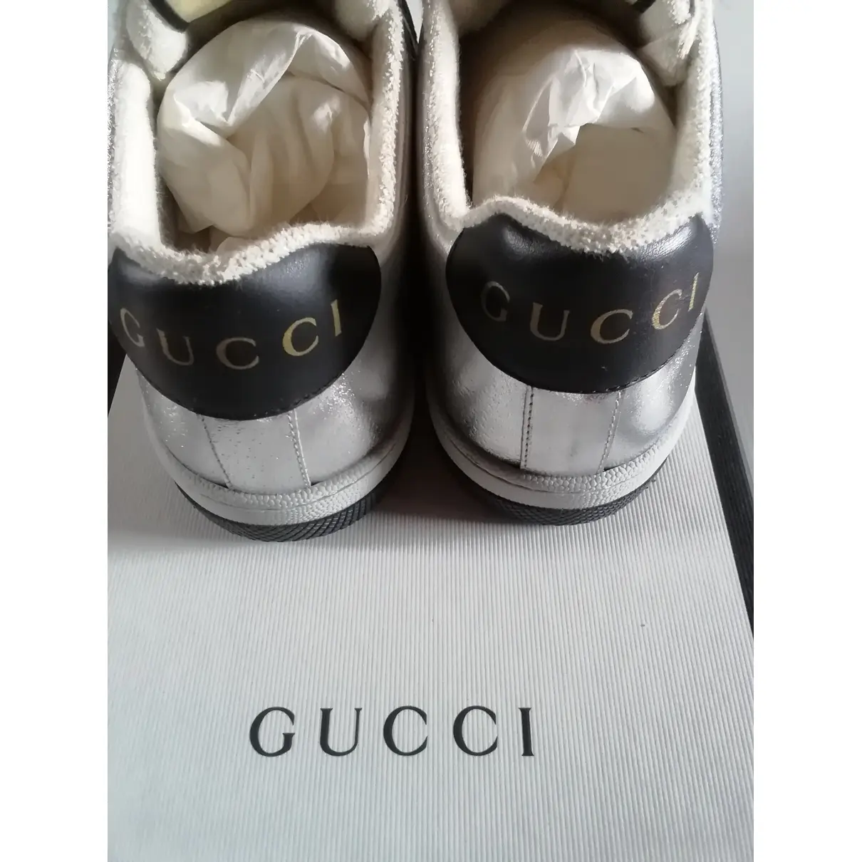 Screener leather trainers Gucci