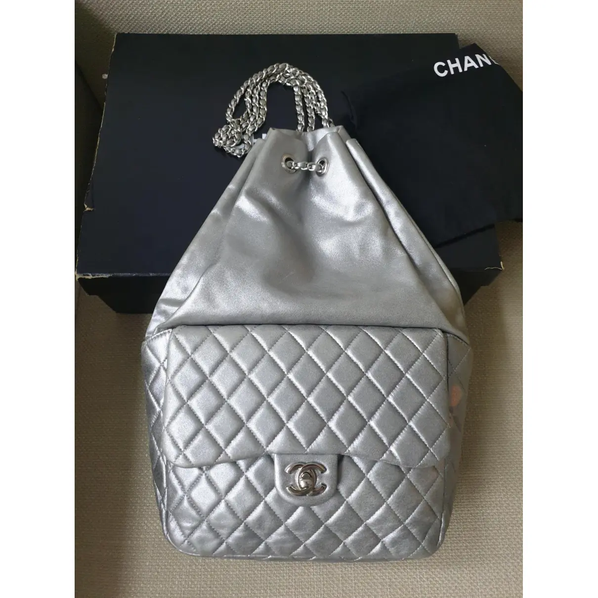 Timeless/Classique Chain leather backpack Chanel