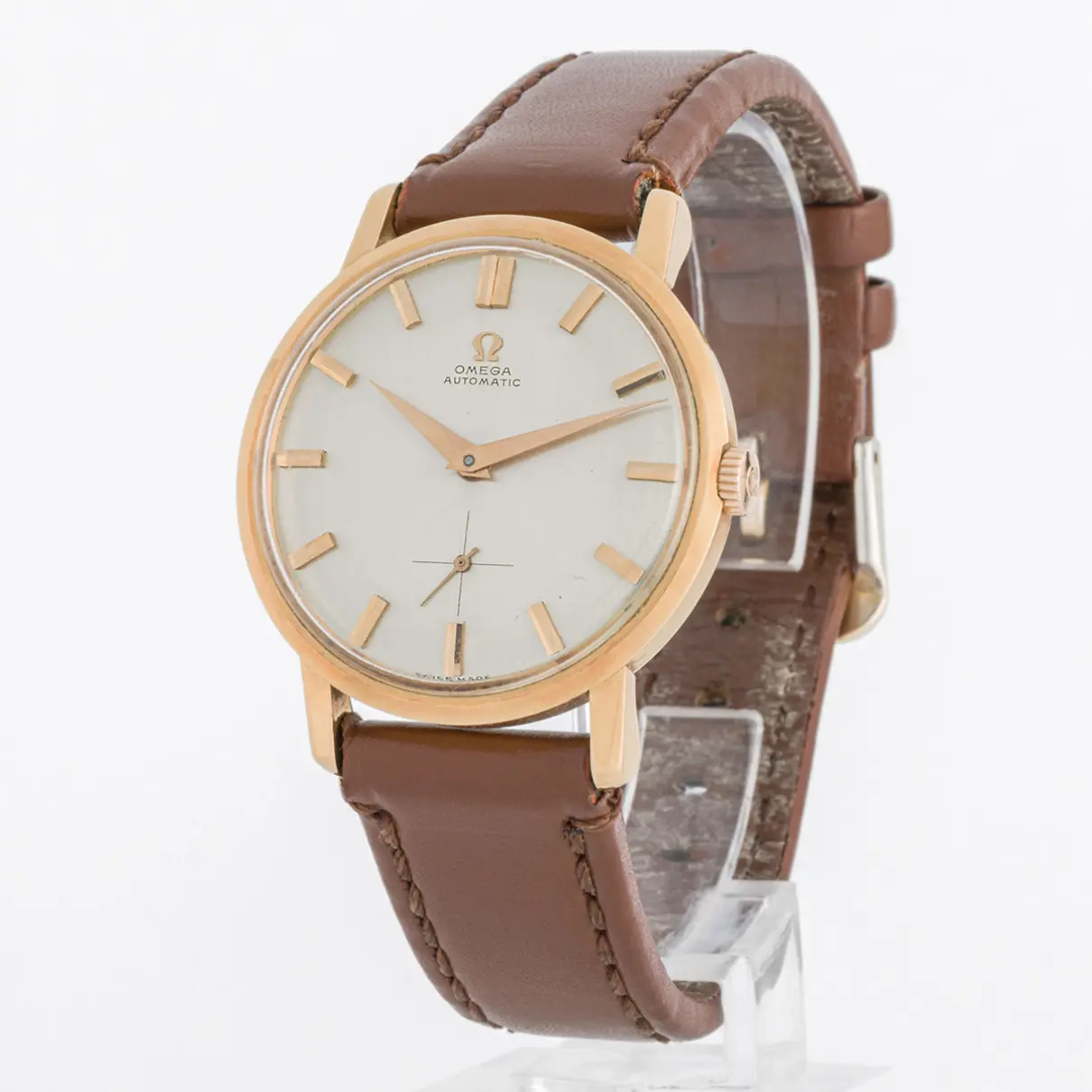 Pink gold watch Omega