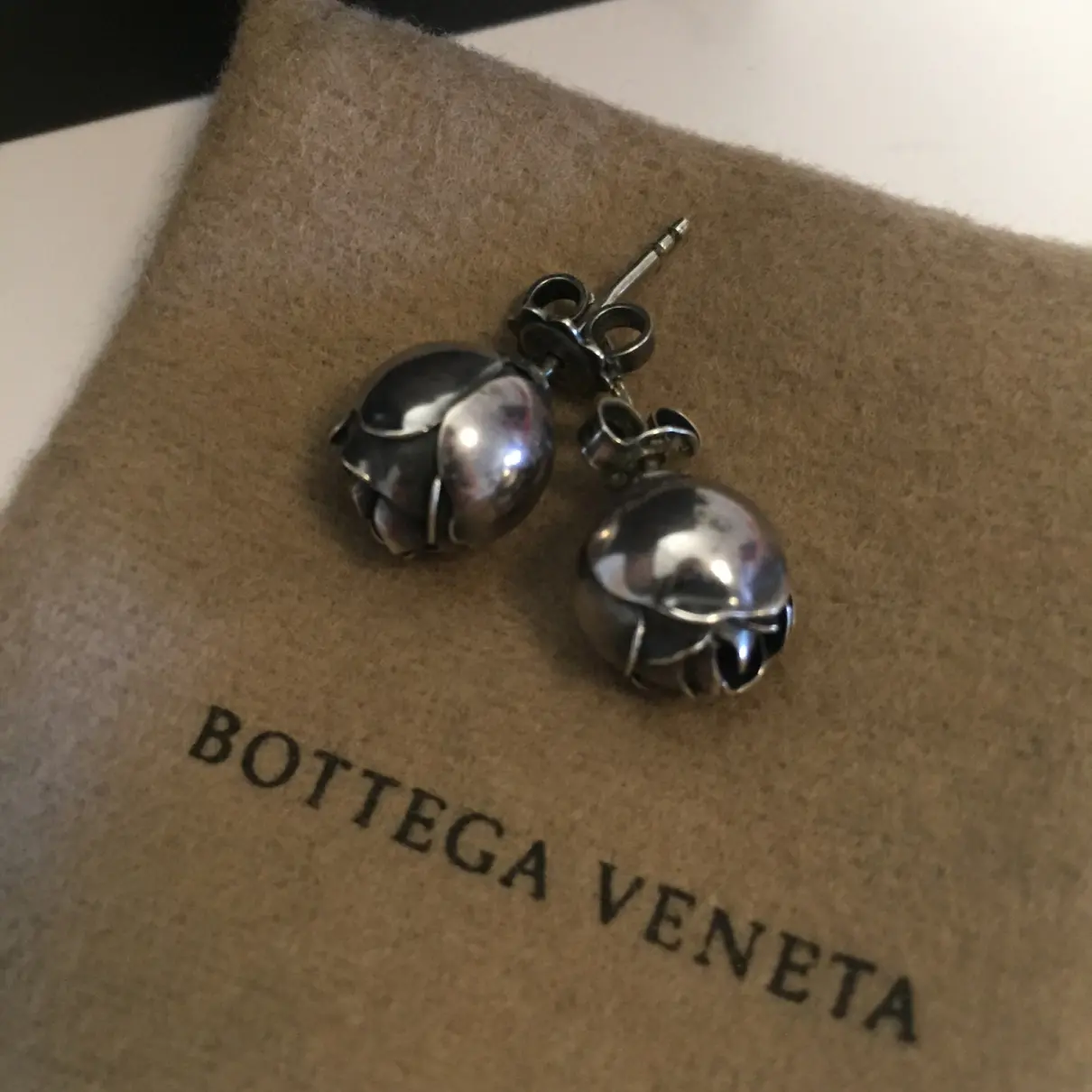 Silver earrings Bottega Veneta