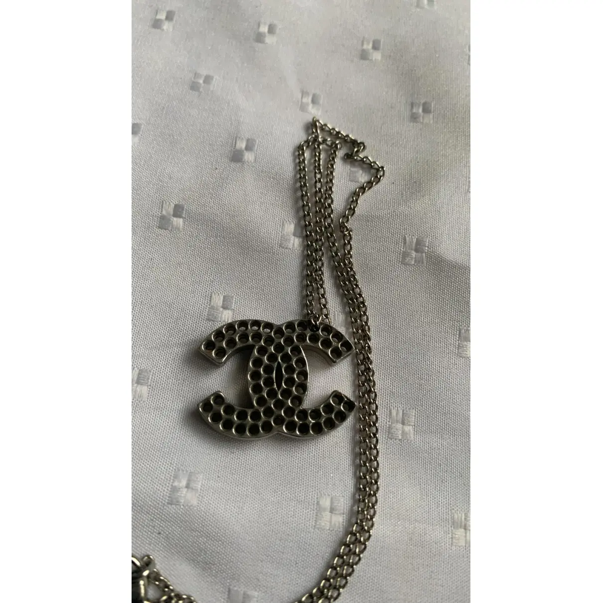 CC silver necklace Chanel