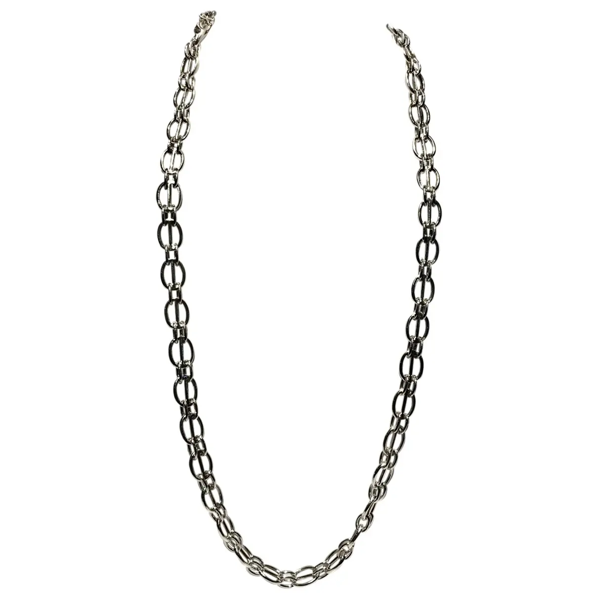 Chaîne d'Ancre Enchaînée silver long necklace Hermès