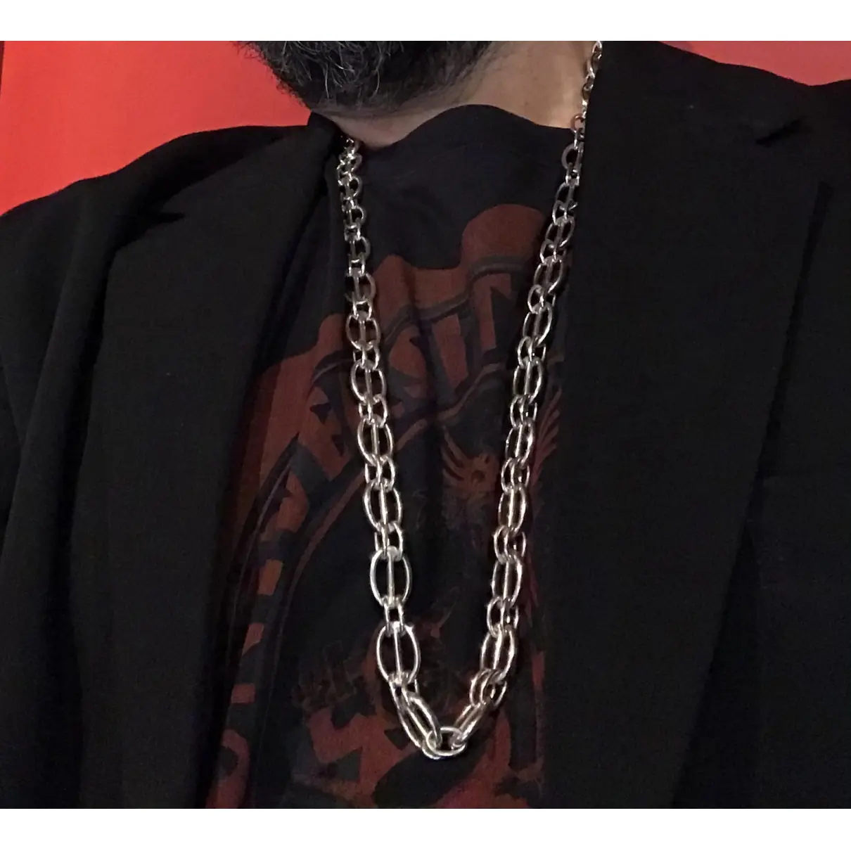 Chaîne d'Ancre Enchaînée silver long necklace Hermès