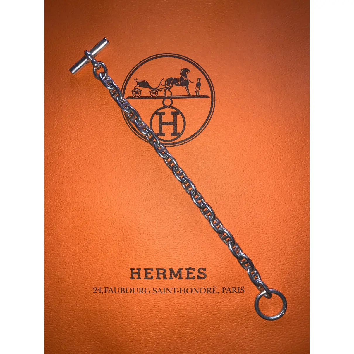 Buy Hermès Chaîne d'Ancre silver bracelet online - Vintage