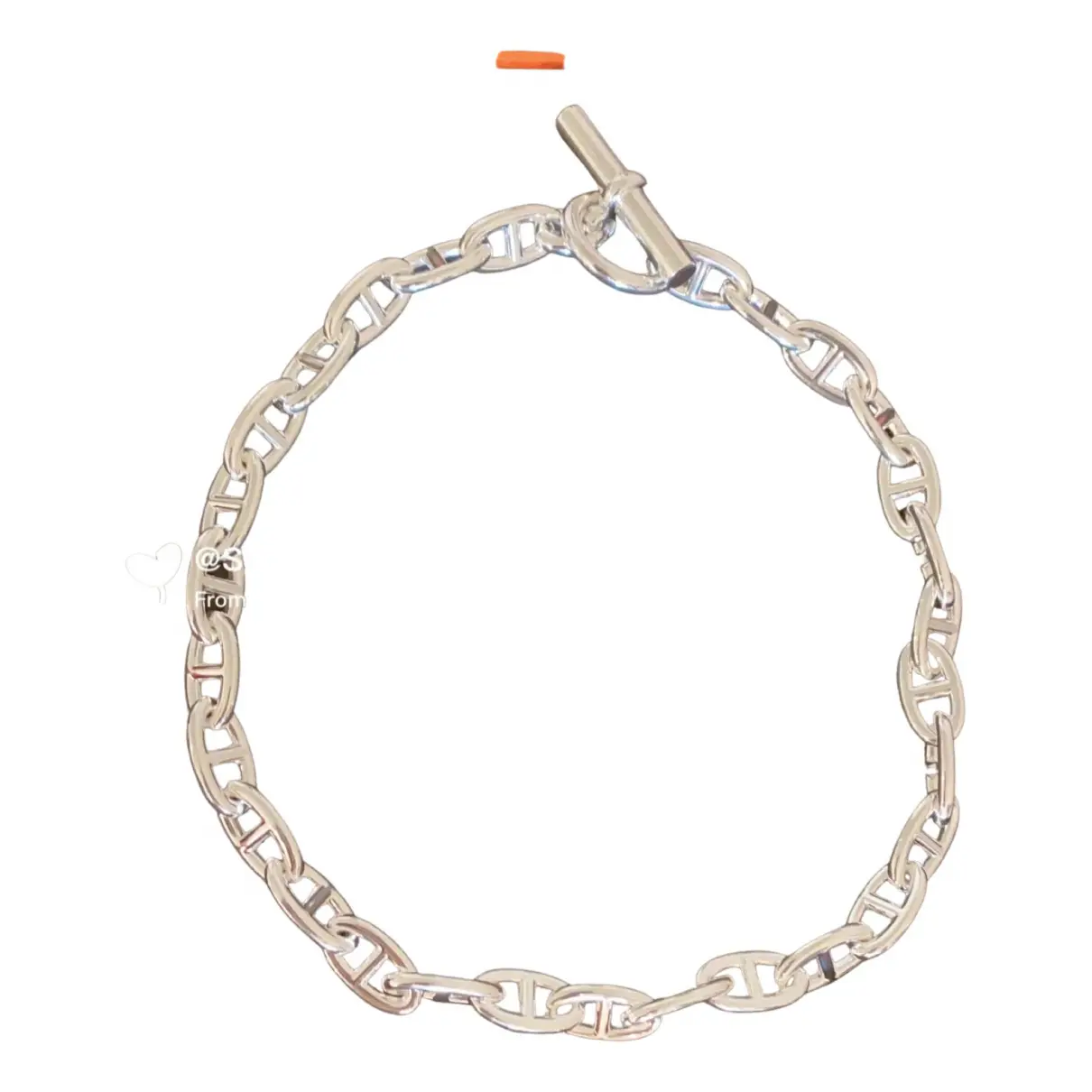 Chaîne d'Ancre silver necklace Hermès