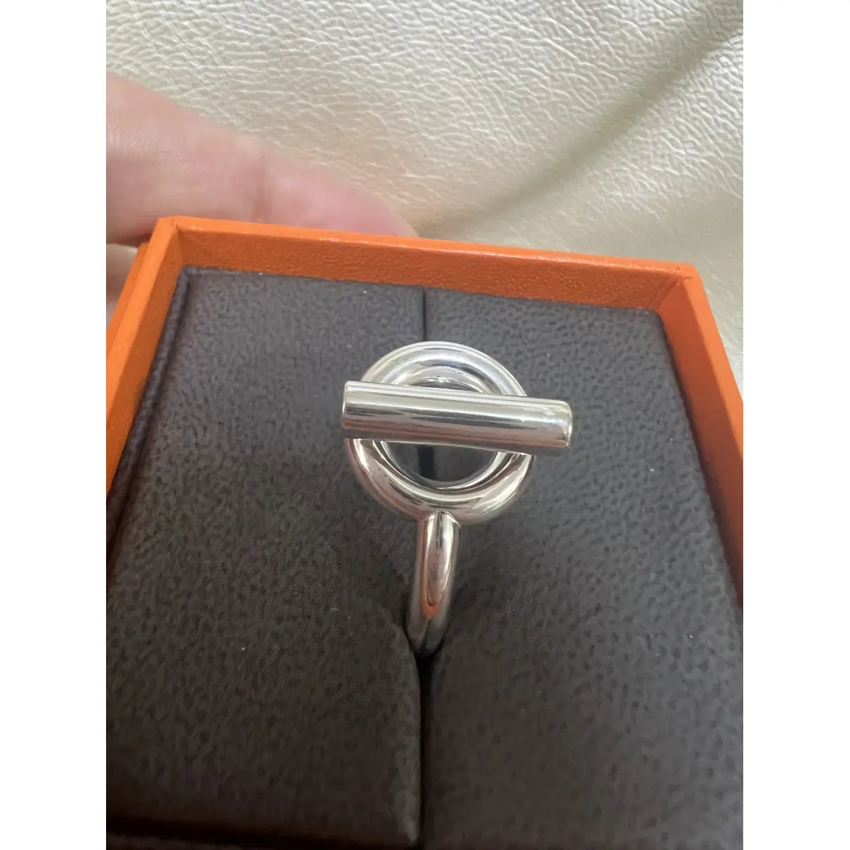 Chaîne d'Ancre silver ring Hermès