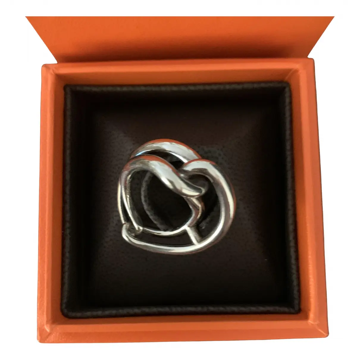 Chaîne d'Ancre Twist silver ring Hermès