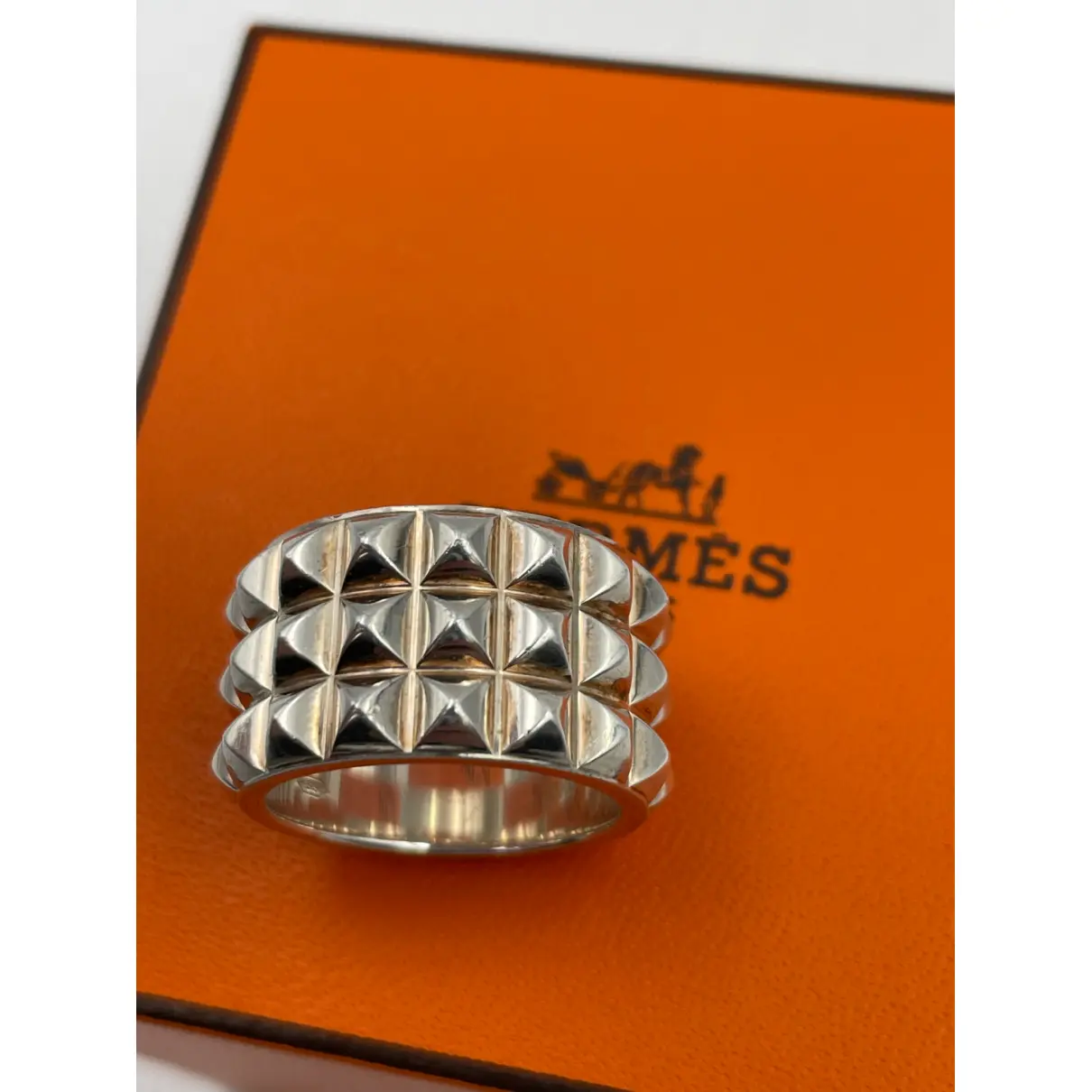 Collier de chien silver ring Hermès