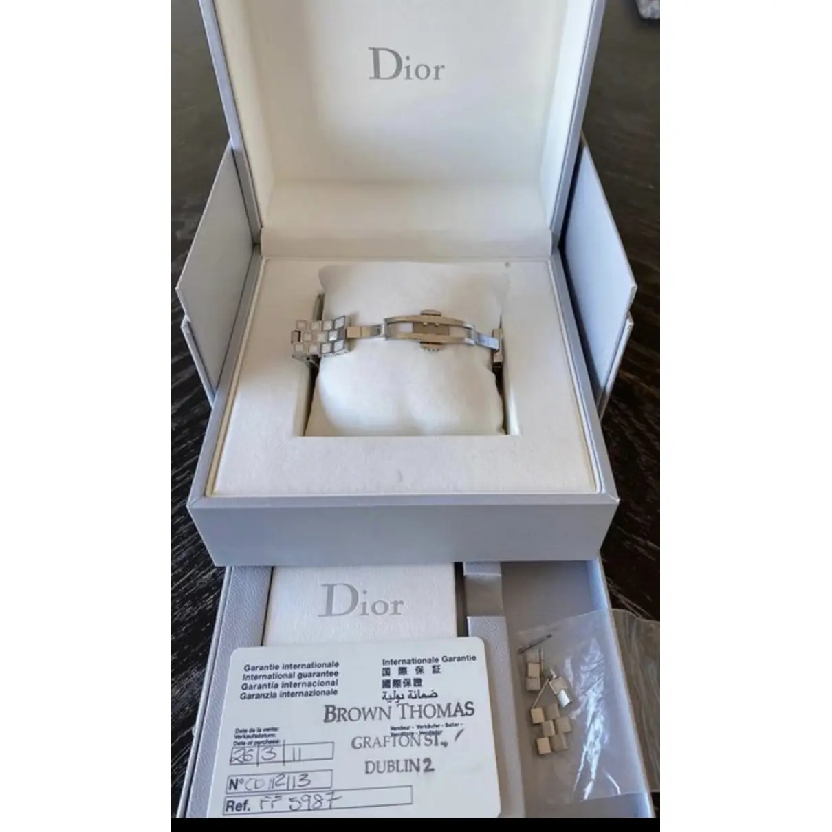 Silver watch Dior