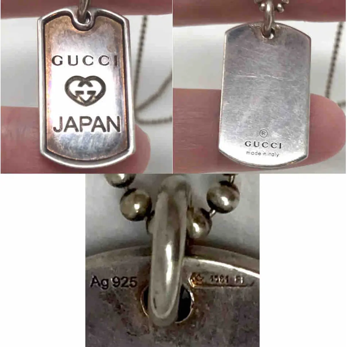 Buy Gucci Dog Tag silver pendant online