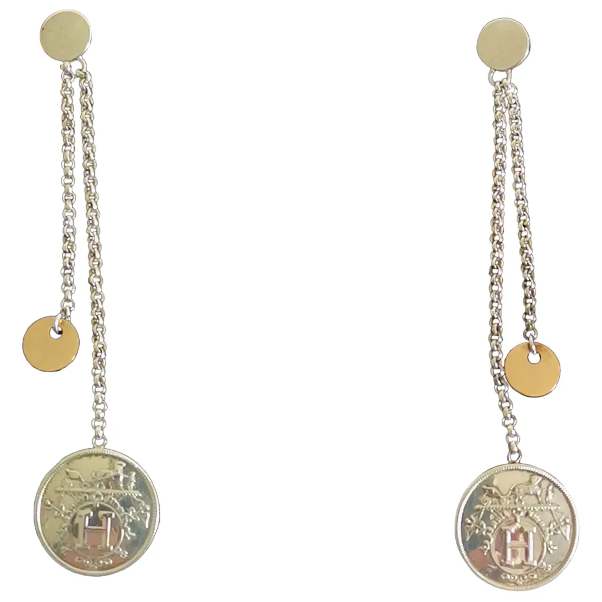 Ex-Libris silver earrings Hermès