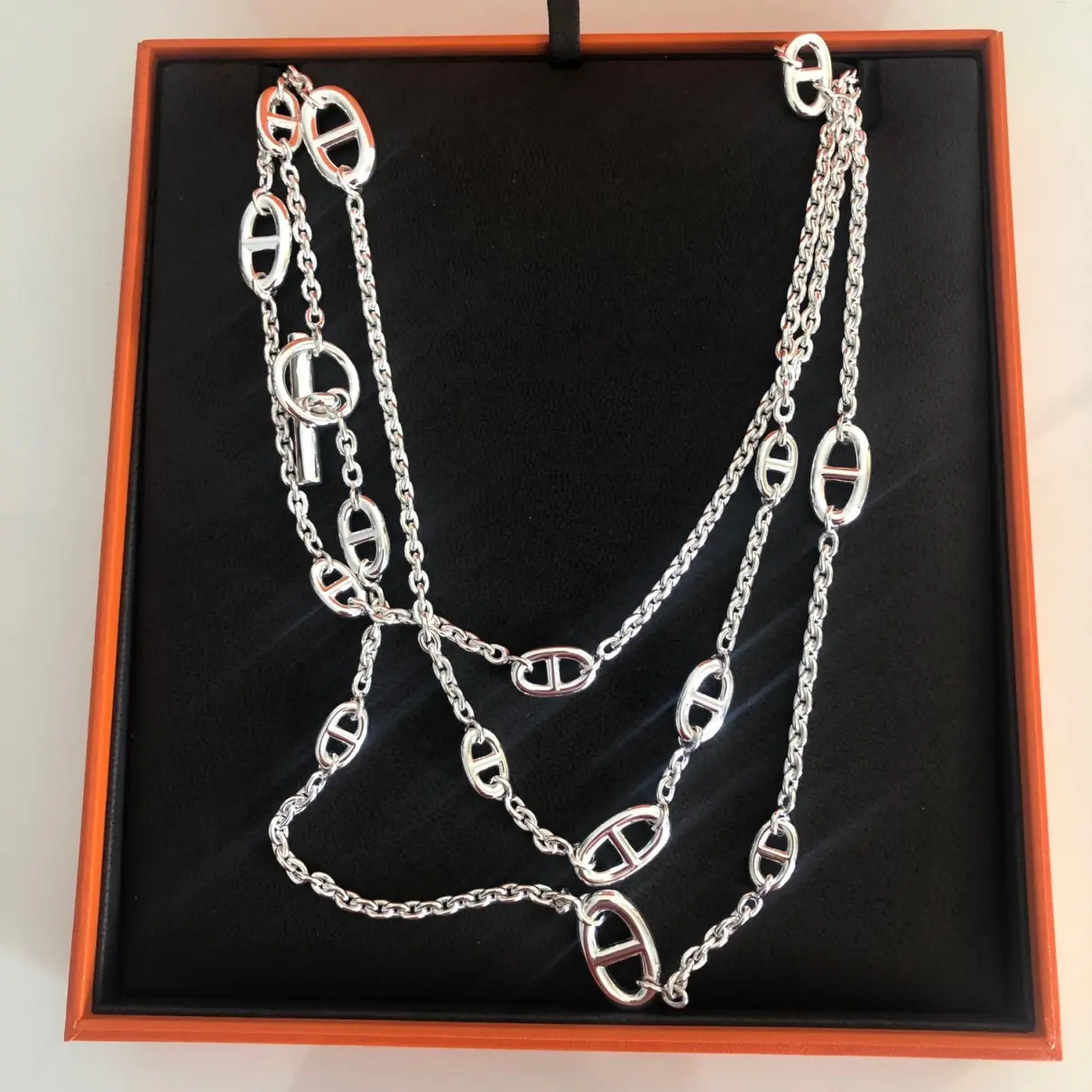 Buy Hermès Farandole silver necklace online