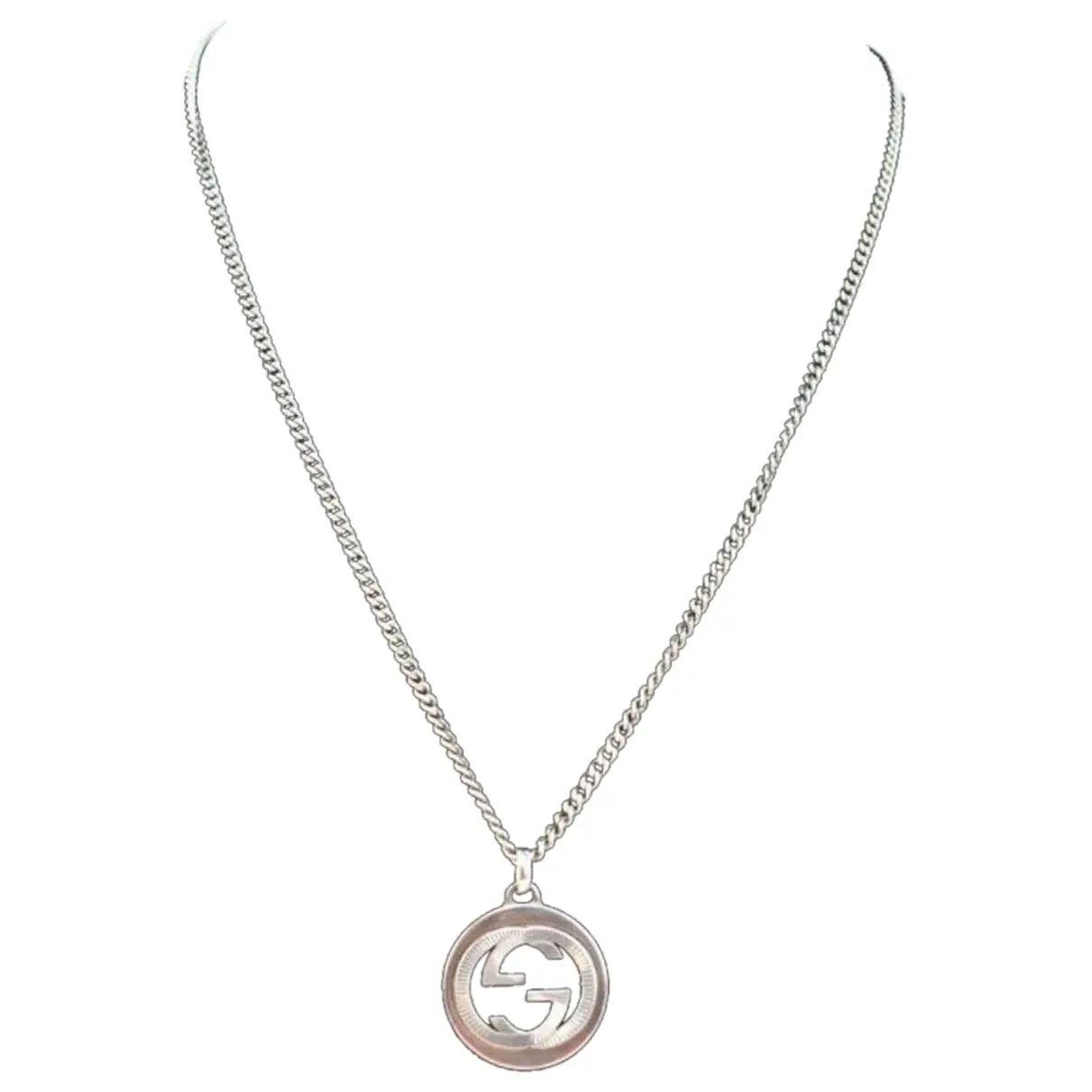 GG Running silver necklace