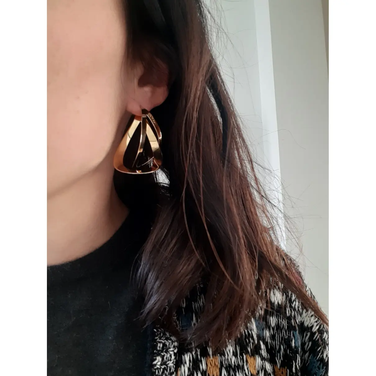 Silver gilt earrings Charlotte Chesnais