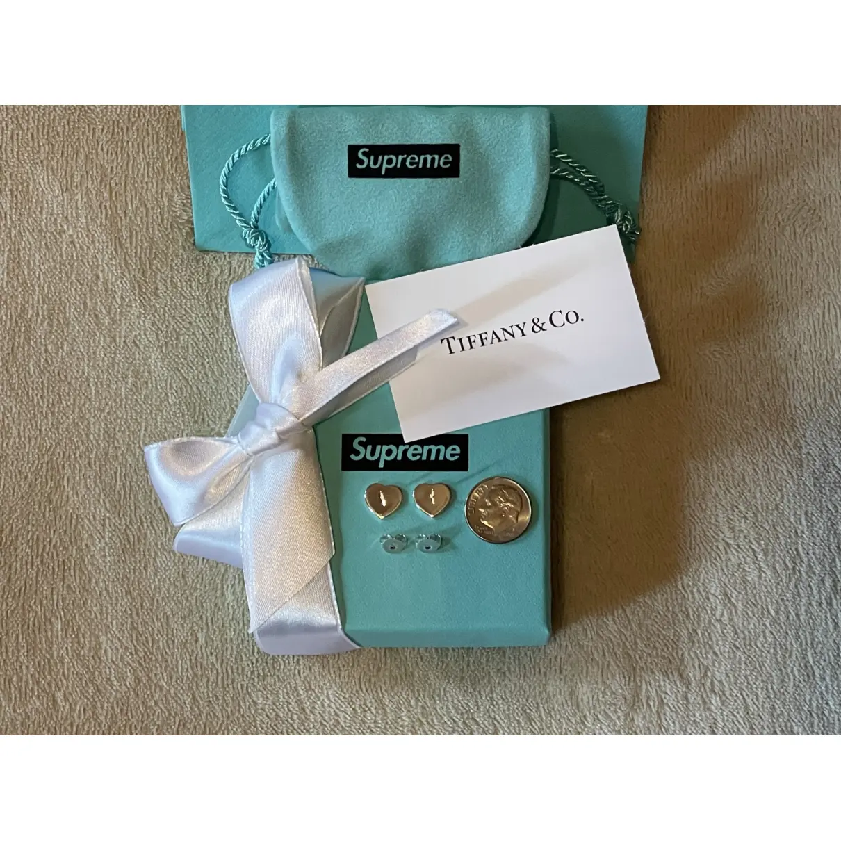 Silver earrings Tiffany & Co X Supreme