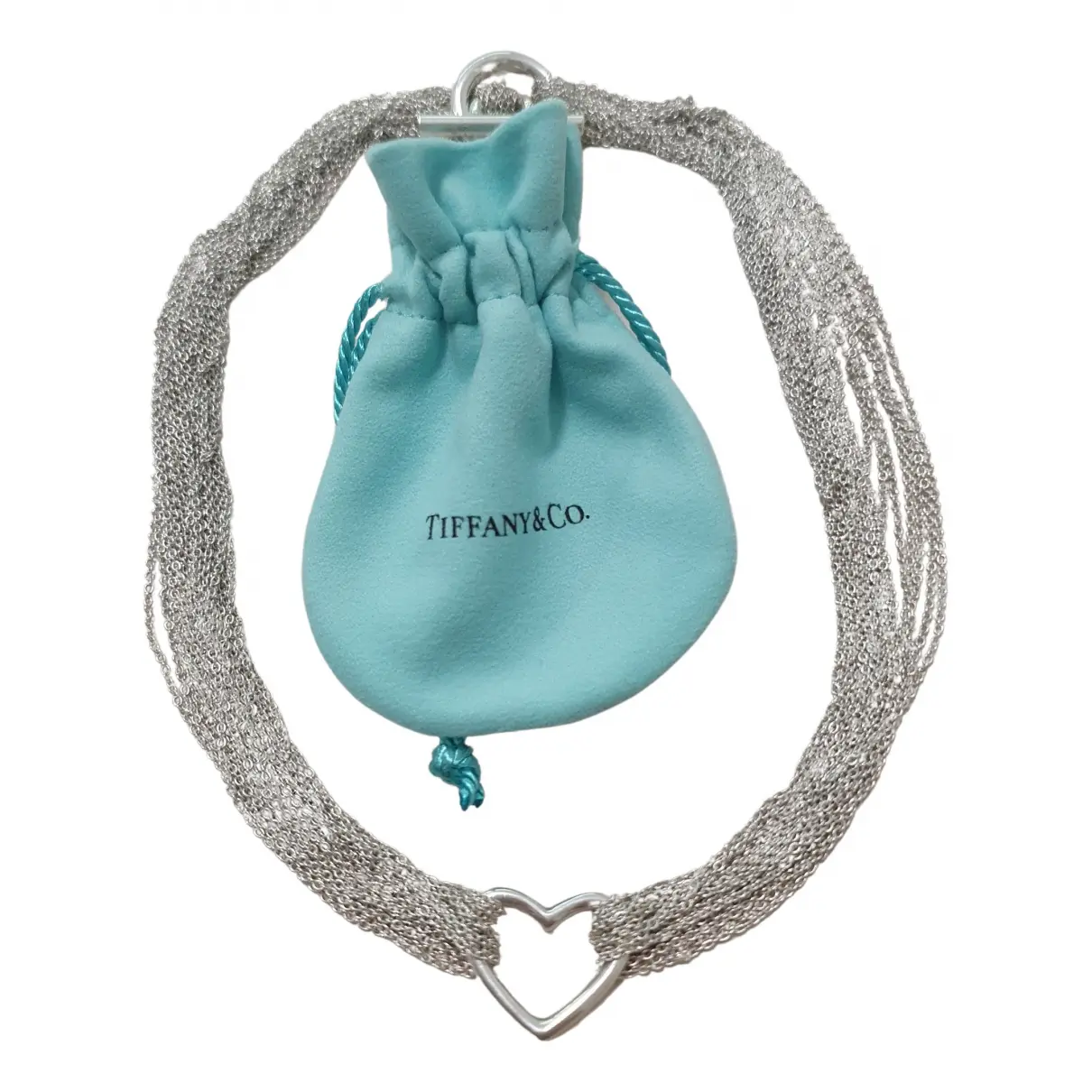Open Heart silver necklace Tiffany & Co - Vintage