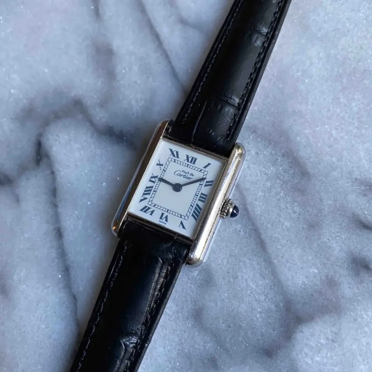 Tank Solo silver watch Cartier - Vintage