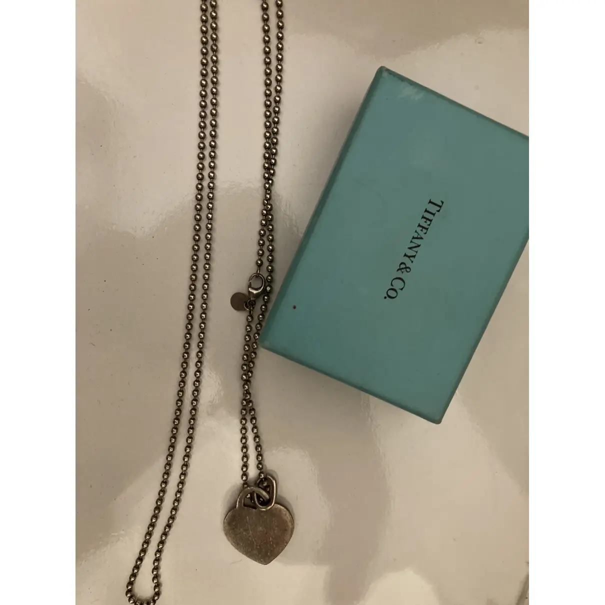 Silver long necklace Tiffany & Co
