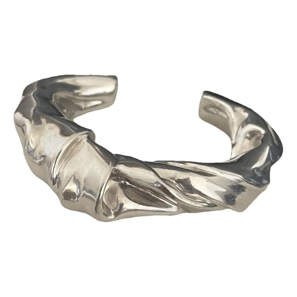 Twist silver bracelet