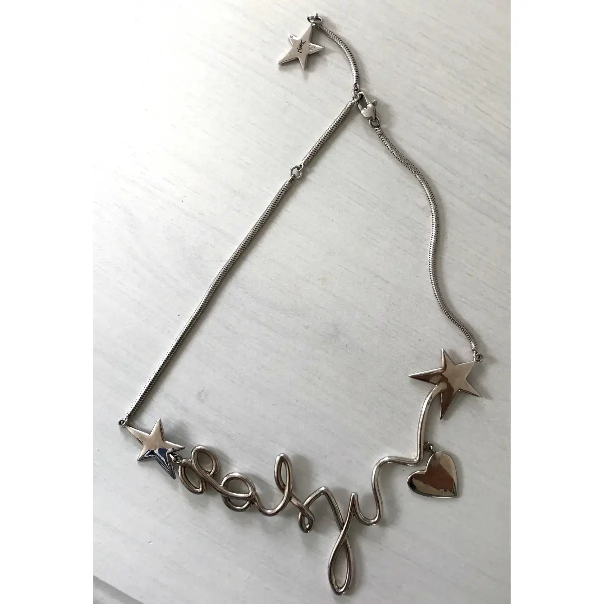 Silver necklace Yves Saint Laurent