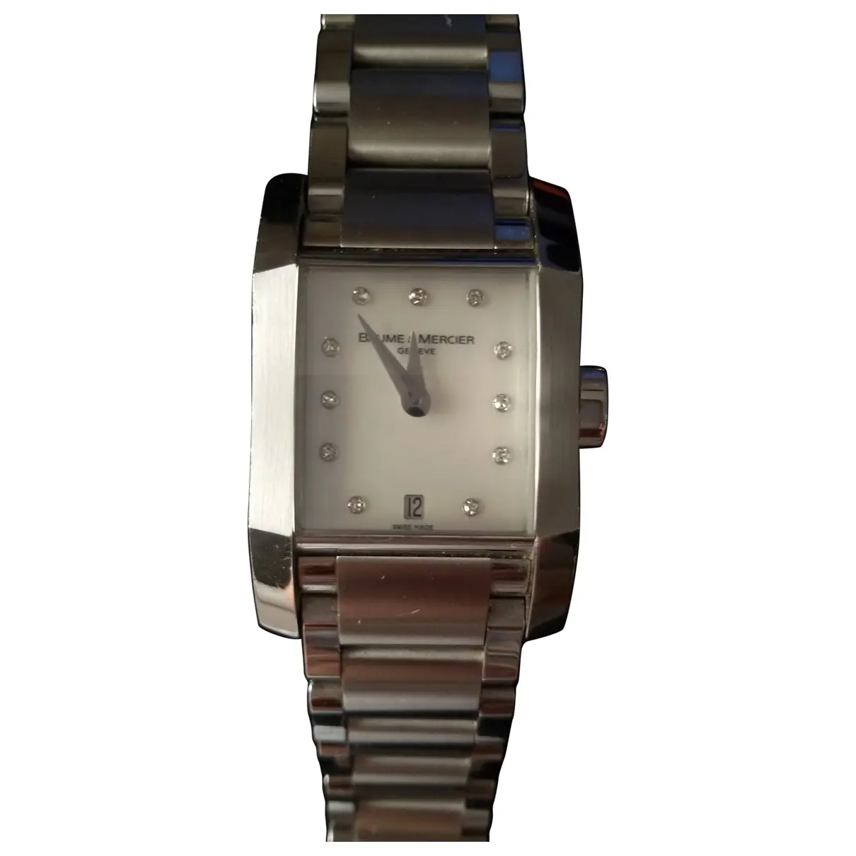 Silver Steel Watch Linea Diamants Baume Et Mercier
