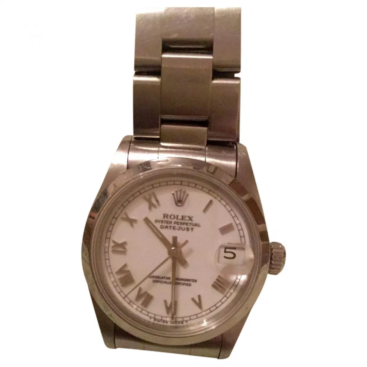 Silver Steel Watch Datejust Rolex - Vintage