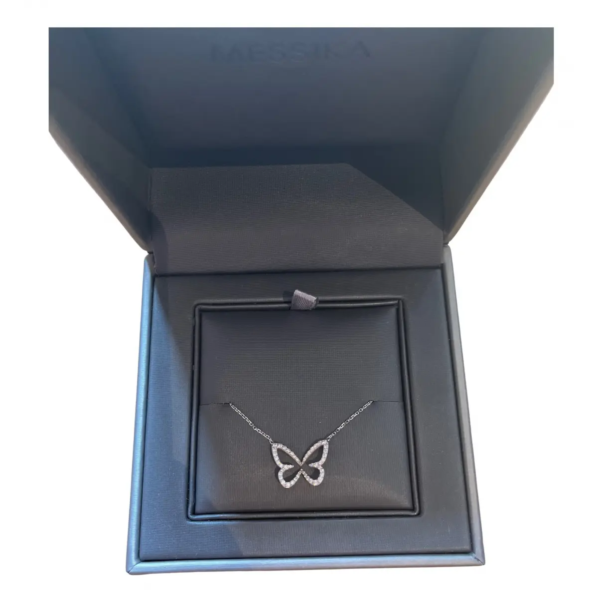 Buy Messika Butterfly white gold necklace online