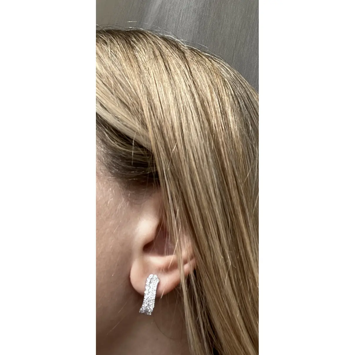 White gold earrings Chimento