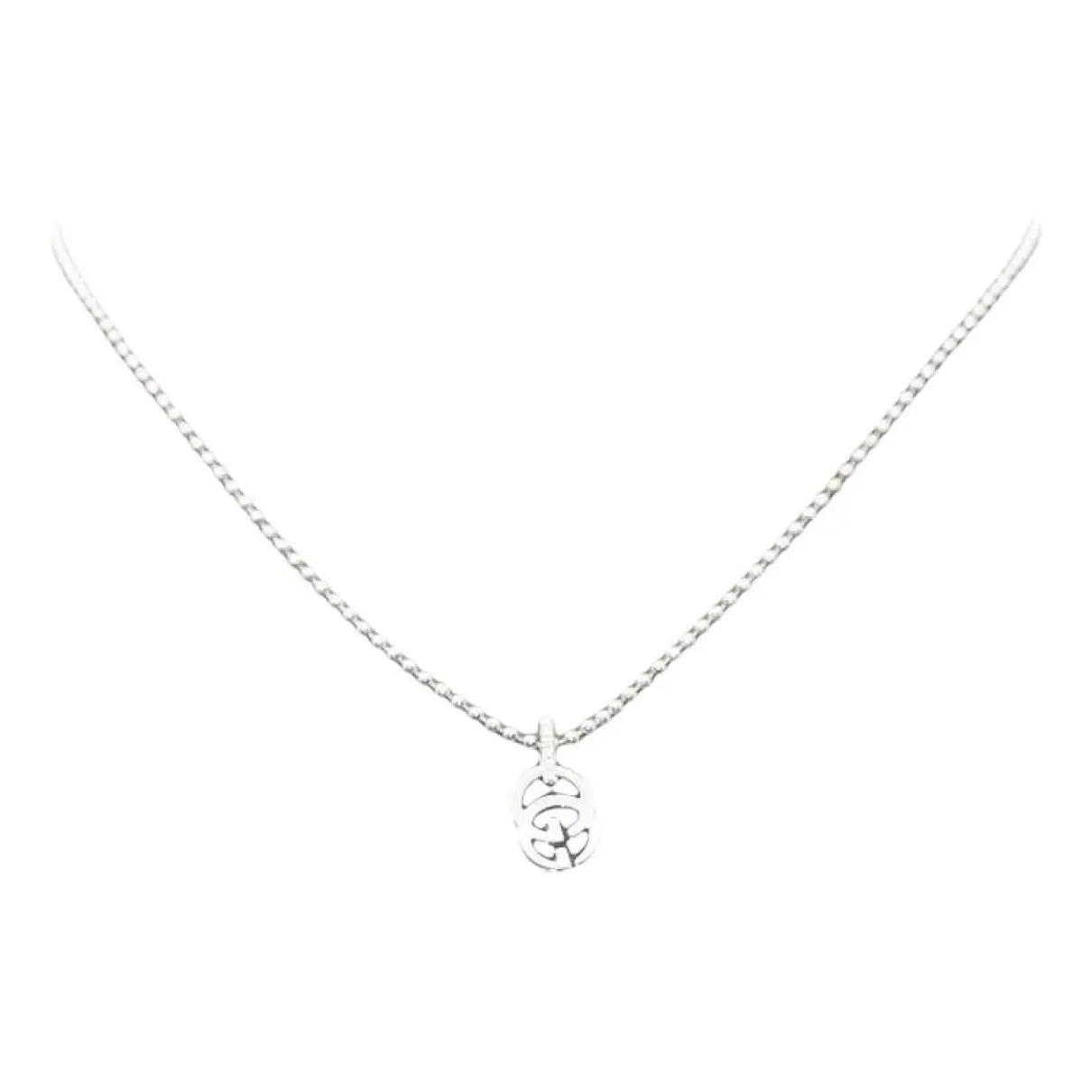 GG Running white gold necklace