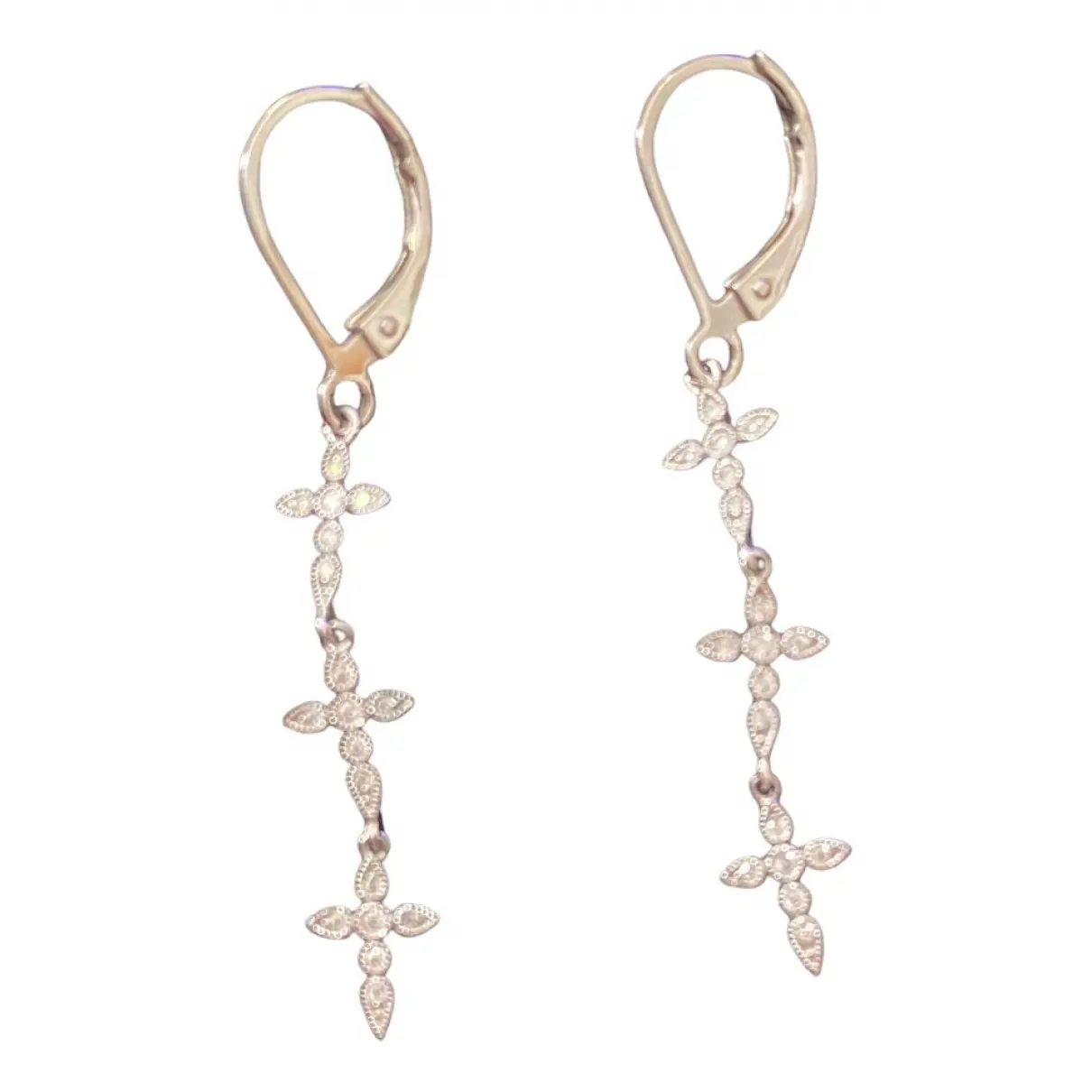 Love is in the air white gold earrings Stone Paris