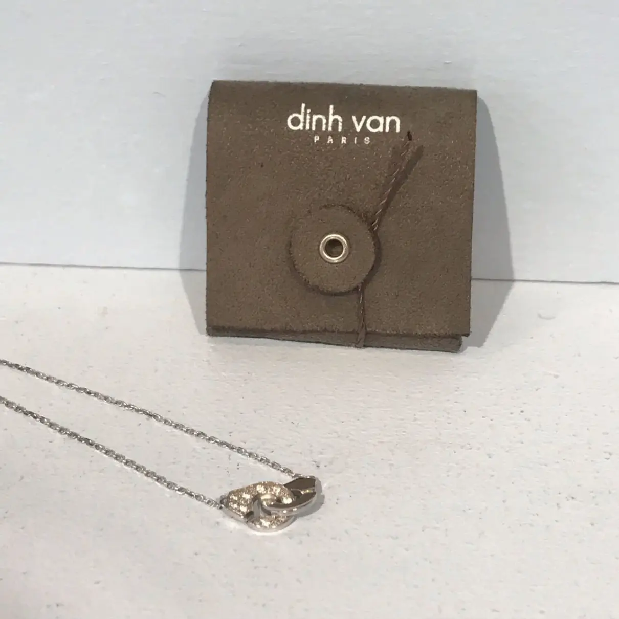 Buy Dinh Van Menottes white gold necklace online