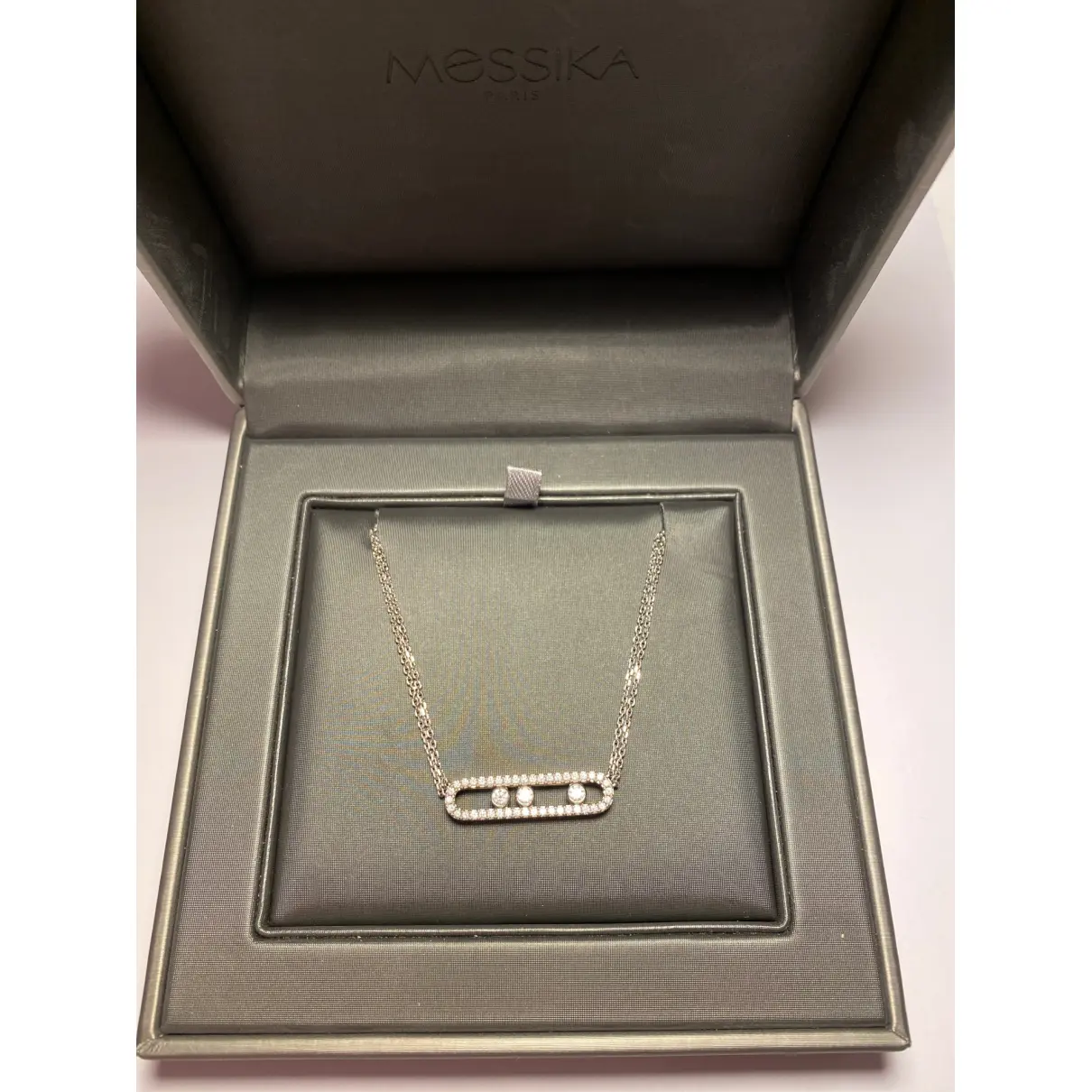 Buy Messika Move Classique white gold necklace online