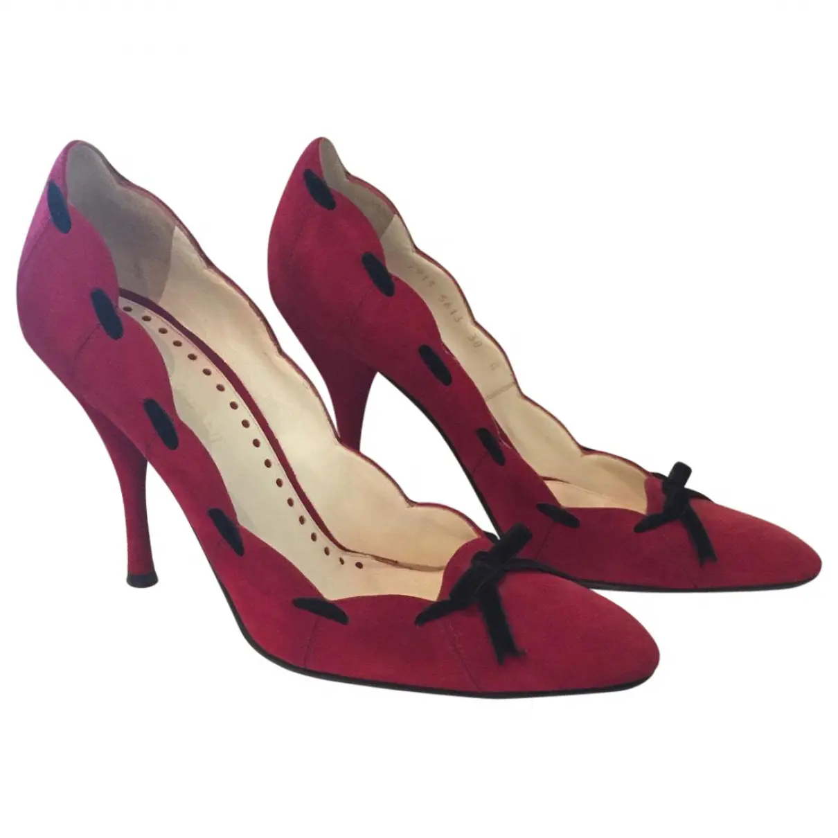 Suede burgundy heels  Yves Saint Laurent