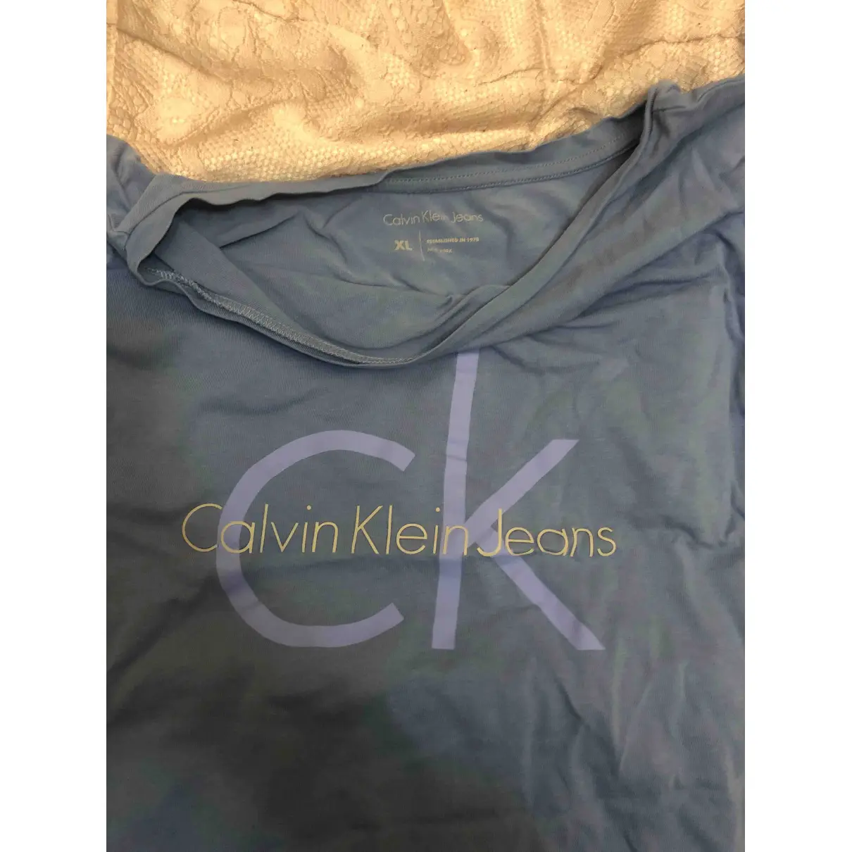 Buy Calvin Klein Turquoise Cotton Top online