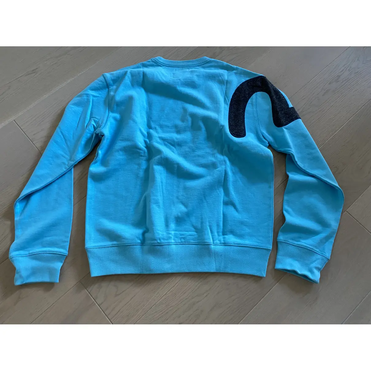 Buy Evisu Turquoise Cotton Knitwear & Sweatshirt online - Vintage