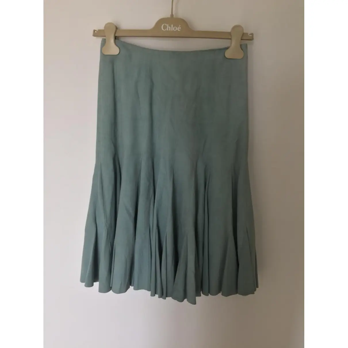 Leather mid-length skirt Chloé - Vintage