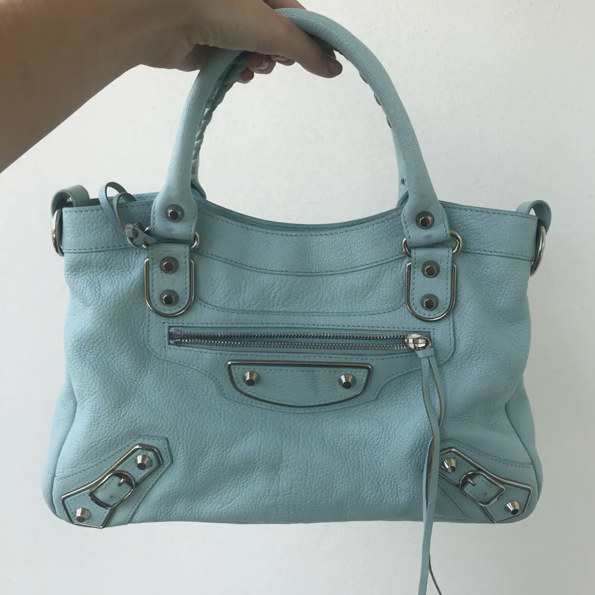 Classic Metalic leather handbag Balenciaga