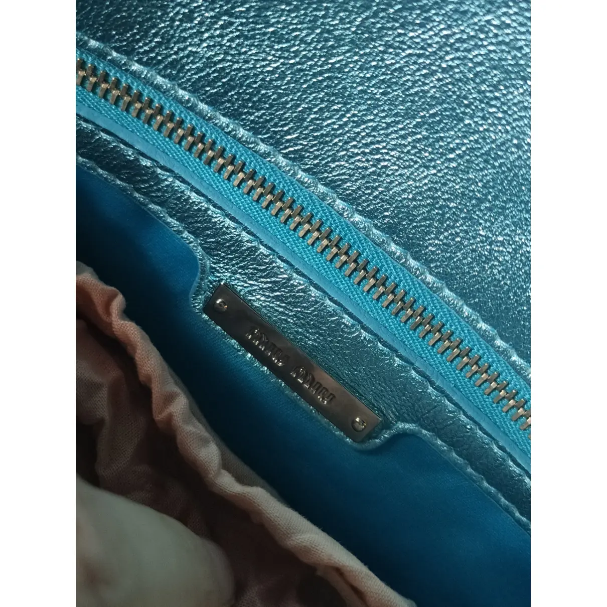 Miu Crystal leather handbag Miu Miu