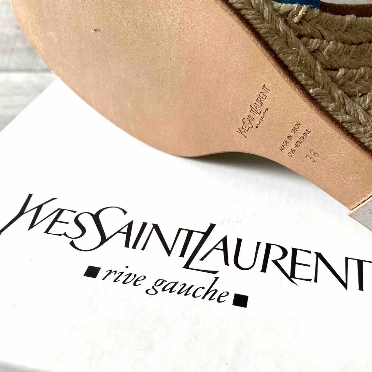 Leather espadrilles Yves Saint Laurent - Vintage